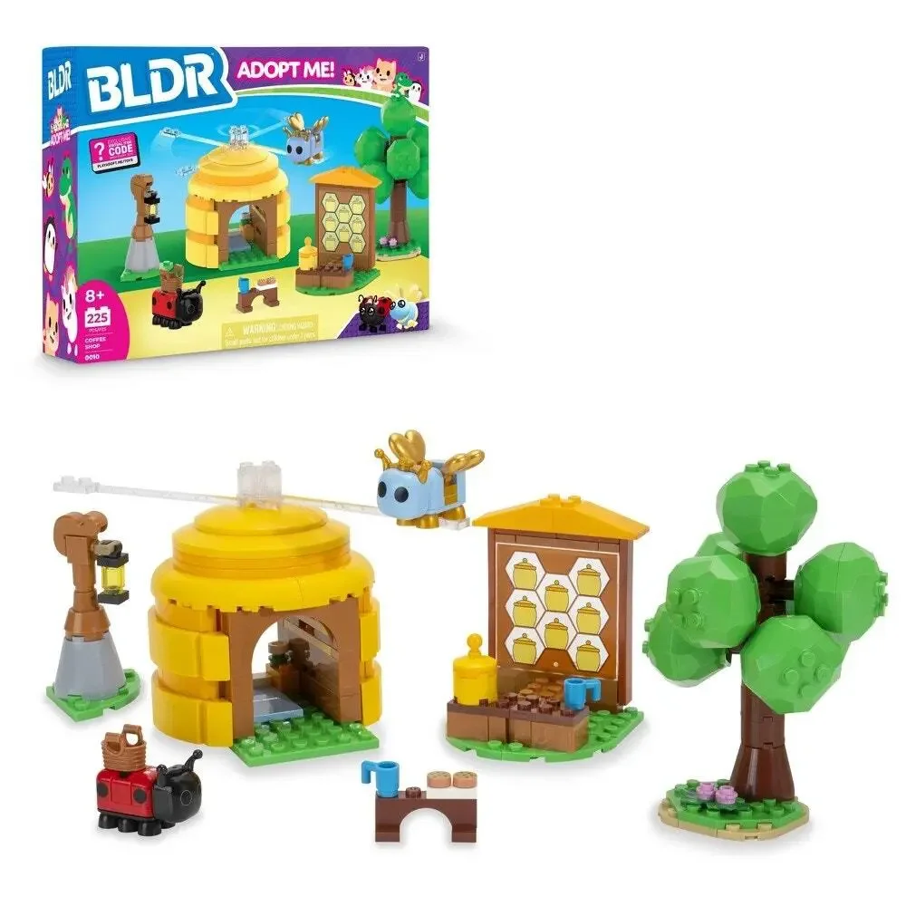 NIB BLDR Roblox Adopt Me! Coffee Shop Interior with Queen Bee Building Set